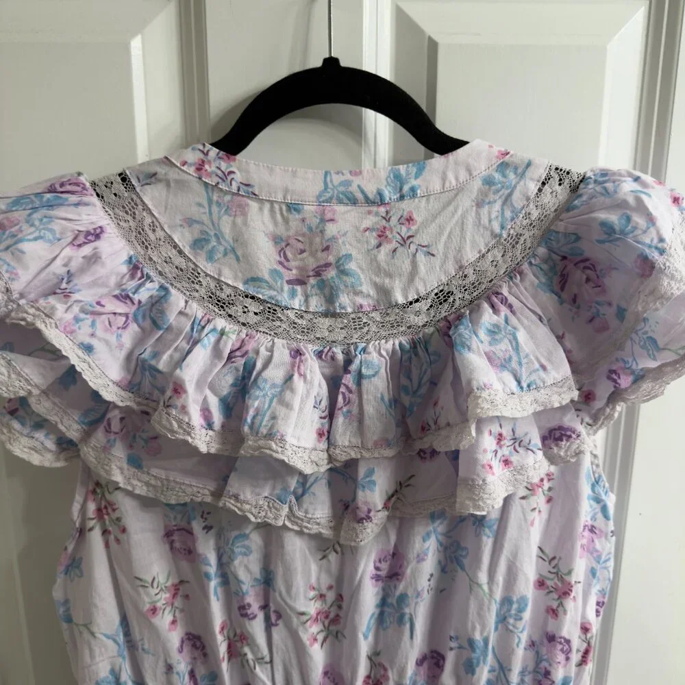 LoveShackFancy x Target LSF Light Purple Lou Mini Sun Dress 100% Cotton L Large - Picture 12 of 16